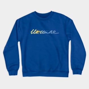 Handwritter word Ukraine Crewneck Sweatshirt